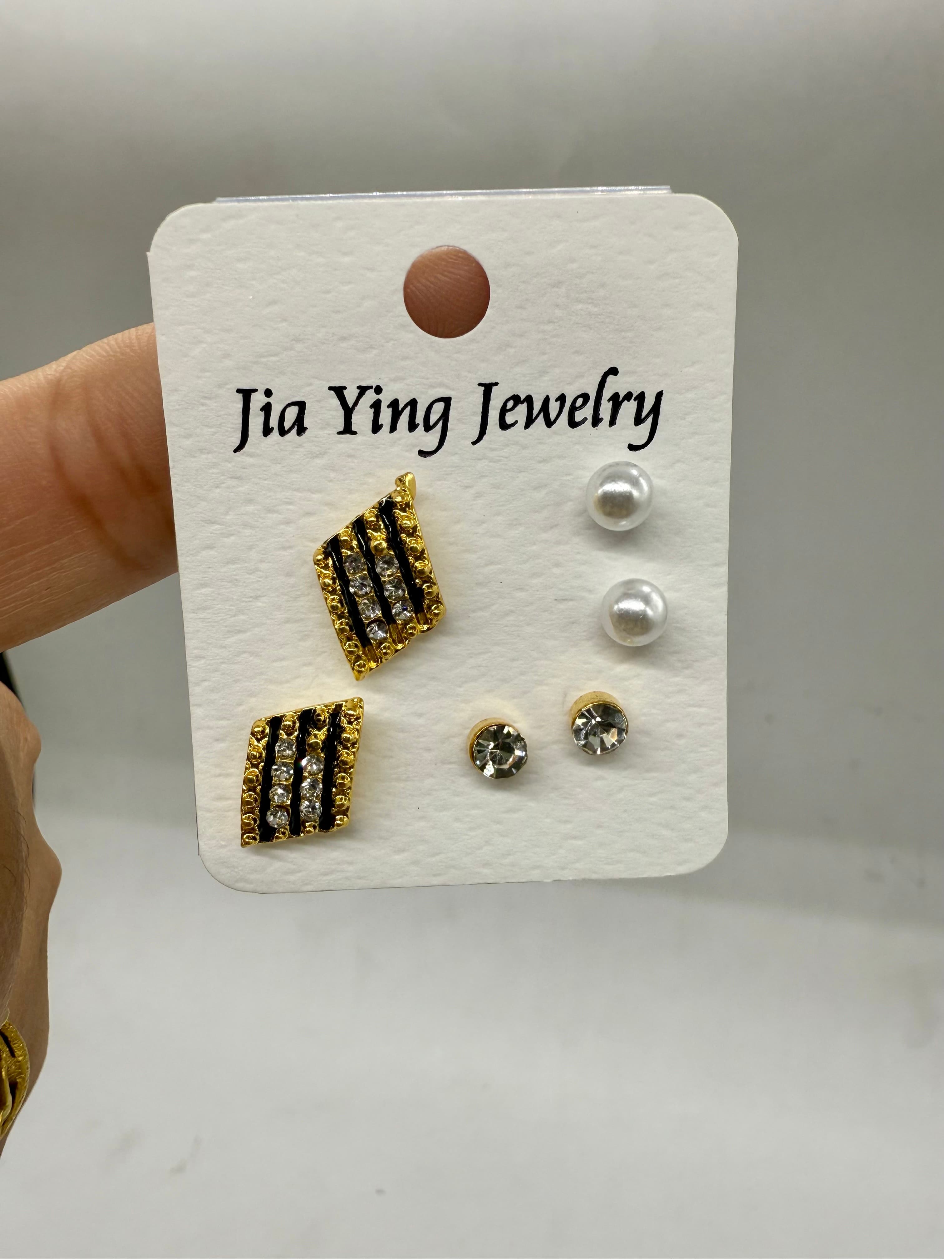 Women's Eartop Set - Silver (3 Pairs)