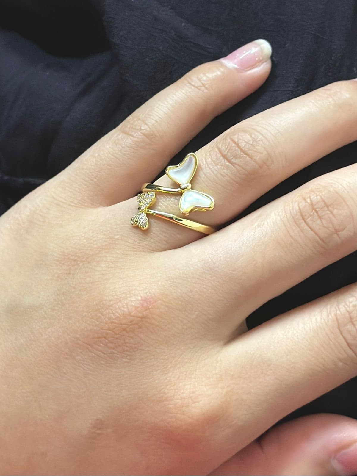 Golden Adjustable Butterfly Shaped Ring-(Golden Color & Adjustable)