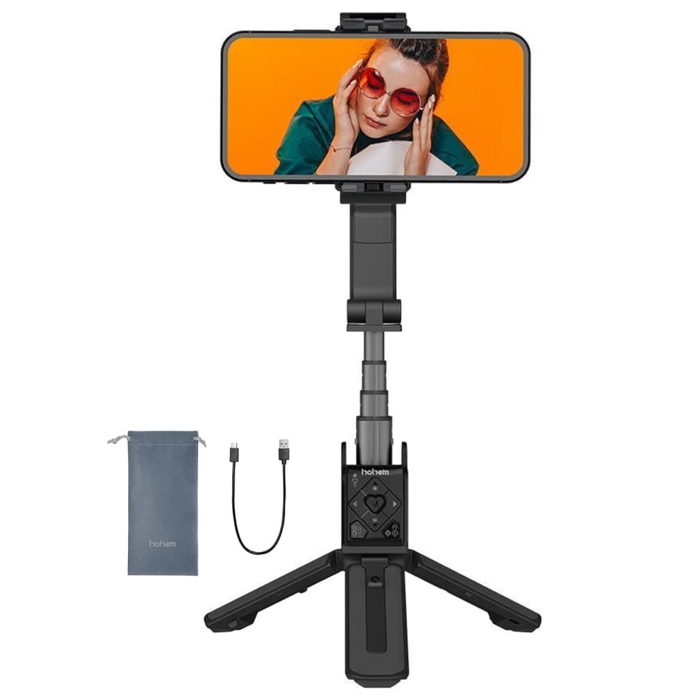 Hohem iSteady Q 4-in-1 AI Smart Stabilizer Selfie Stick - (Black)