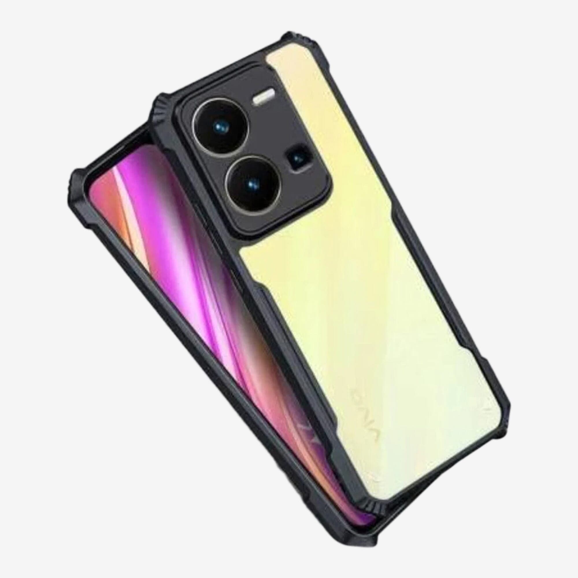 Case for Vivo Y35 - Transparent Polycarbonate Soft Bumper Mobile Back Cover