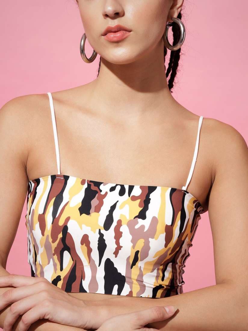 Bralette Paper Bra Cooling System - Free Size 28 to 34 Inch Bust Size - Multicolor