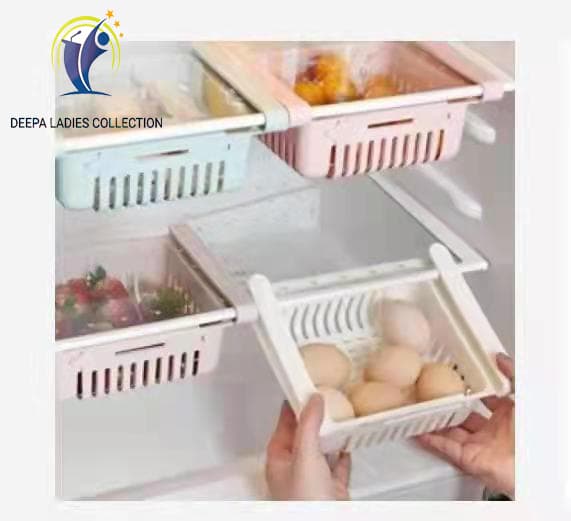 Multifunction Durable Refrigerator Drawer Storage Box - Pack Of 3 (Multicolor)