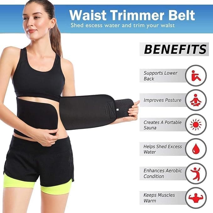 Sauna Sweat Slim Waist Trainer Belt - Multicolor