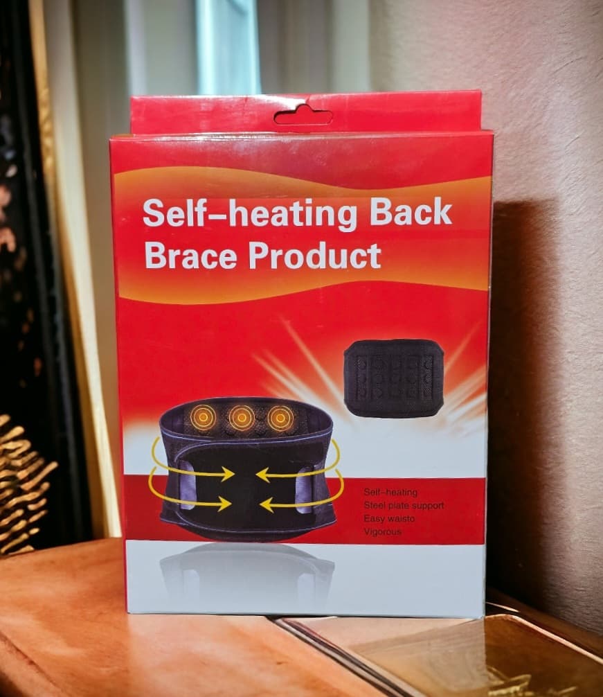 Graphene Magnetic Self-Heating Lumbar Belt - (Black) free size