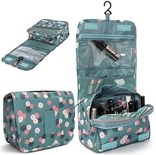 Wall Hanging Foldable Multipurpose Makeup Travel Pouch Bag - Multicolor 