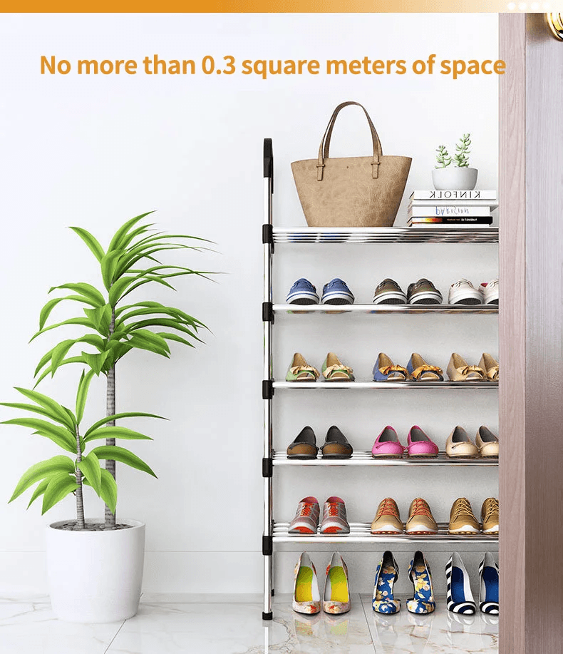 Stainless Steel Storage Rack Shoe Cabinet Multi-layer Shoe Organizer - 8 layer