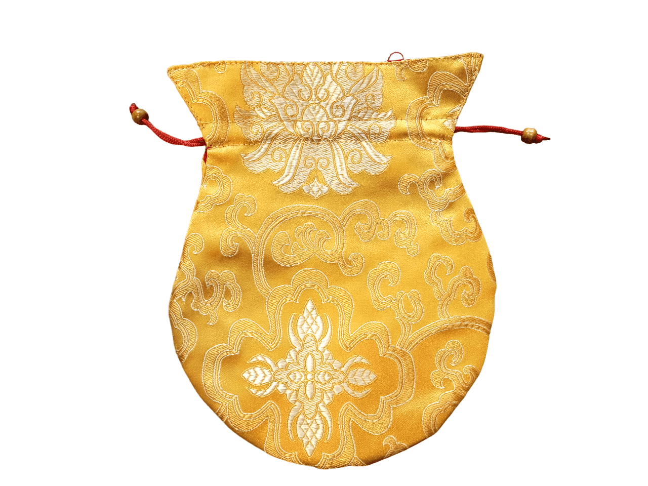 Mini Brocade Drawstring Pouch – 17x20 cm | Handmade Jewelry & Coin Bag