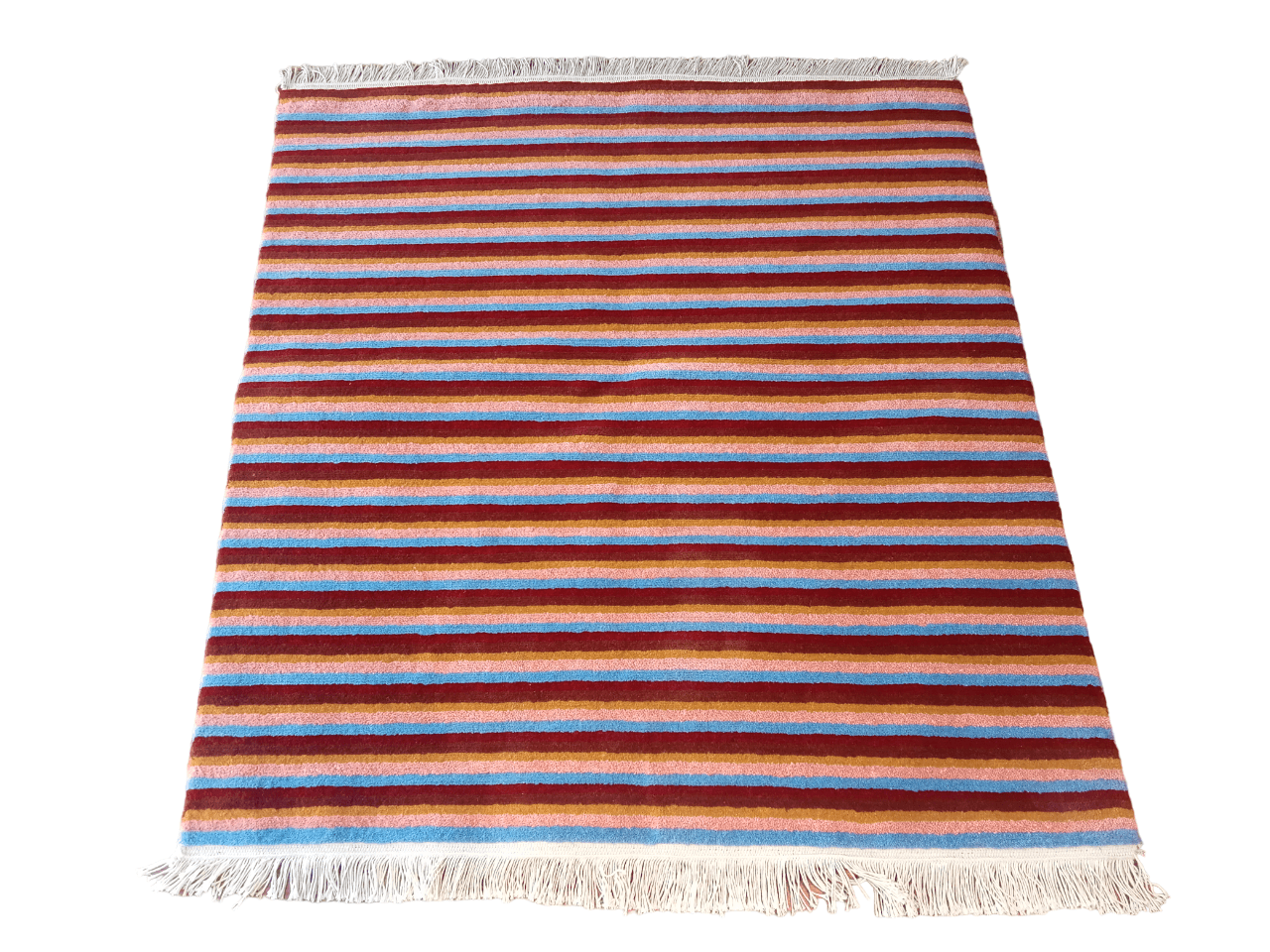 Handmade Multicolor Carpet  – Modern Pattern, 80% Wool & 20% Cotton, Crafted in Nepal