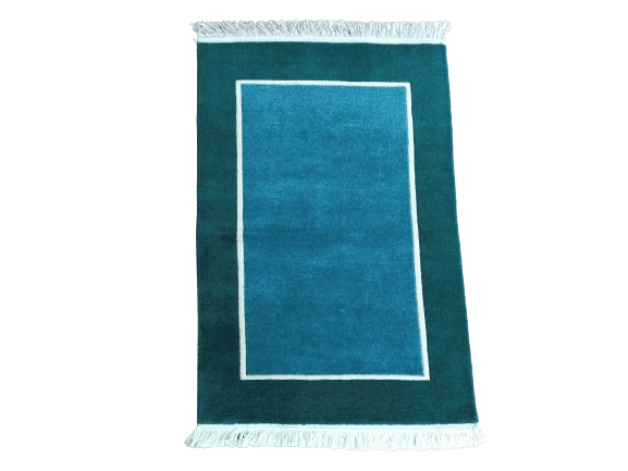Modern Blue Handknotted Carpet – 62x90 cm, 60 Knots, Made in Nepal