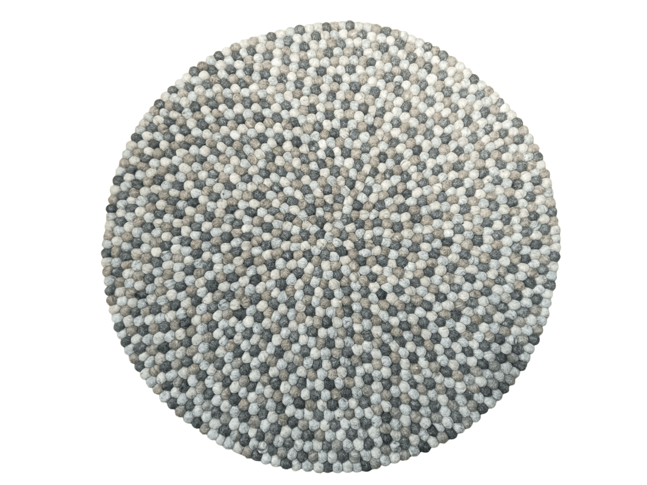 Natural Elegance: 100cm Handfelted Round Rug