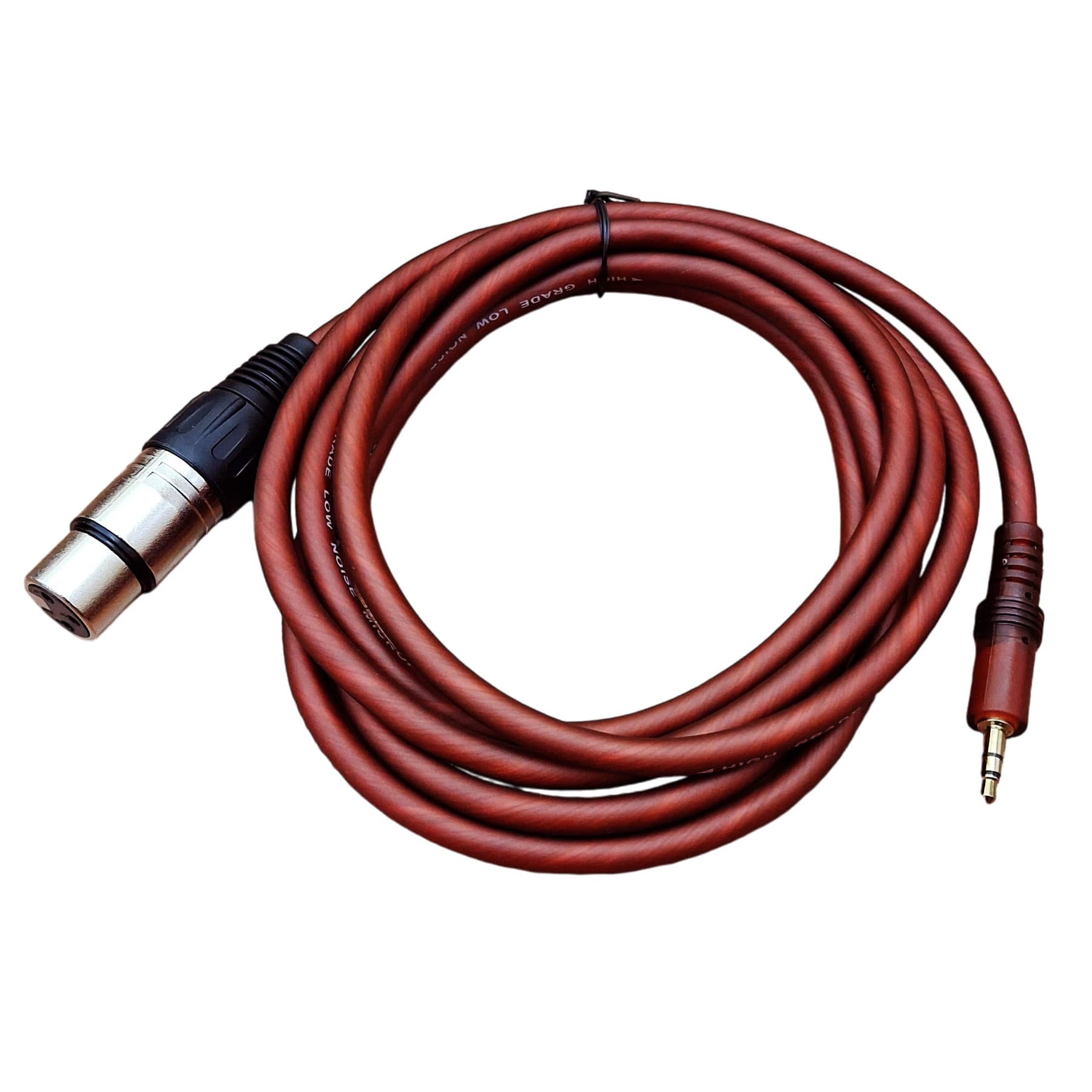 XLR Female to 3.5mm Male TRS Mic Cable – 2.5 m, Low-Noise, High-Grade Audio, Microphone to PC, Laptop, DSLR & Camcorder