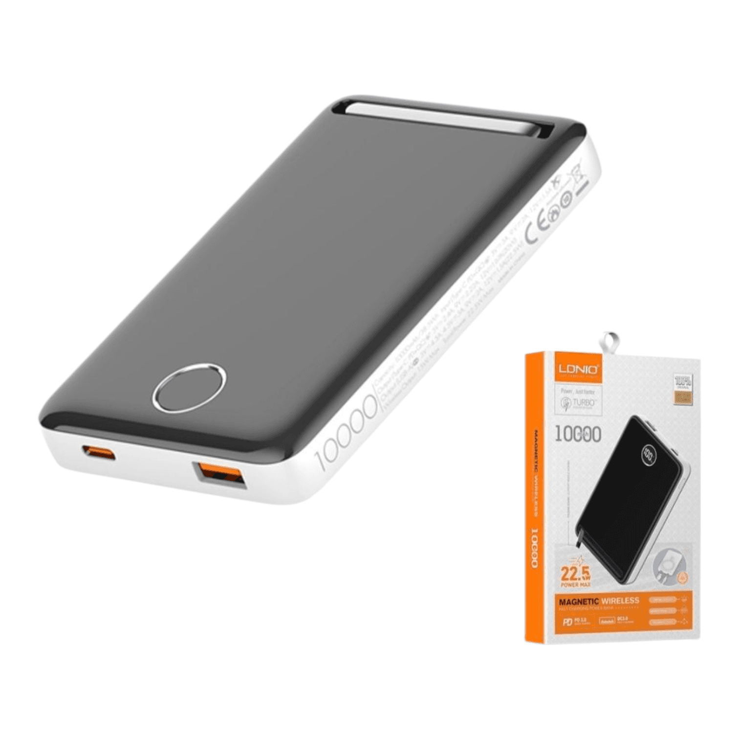 Ldnio PQ17 10000mAh Magnetic Wireless Power Bank with 22.5W Fast Charging & Foldable Stand