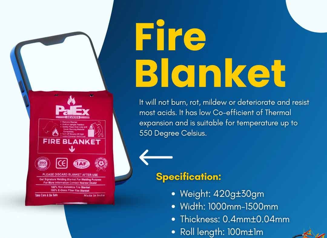 Fire Blanket 450g With Width 1000mm - 1500mm 