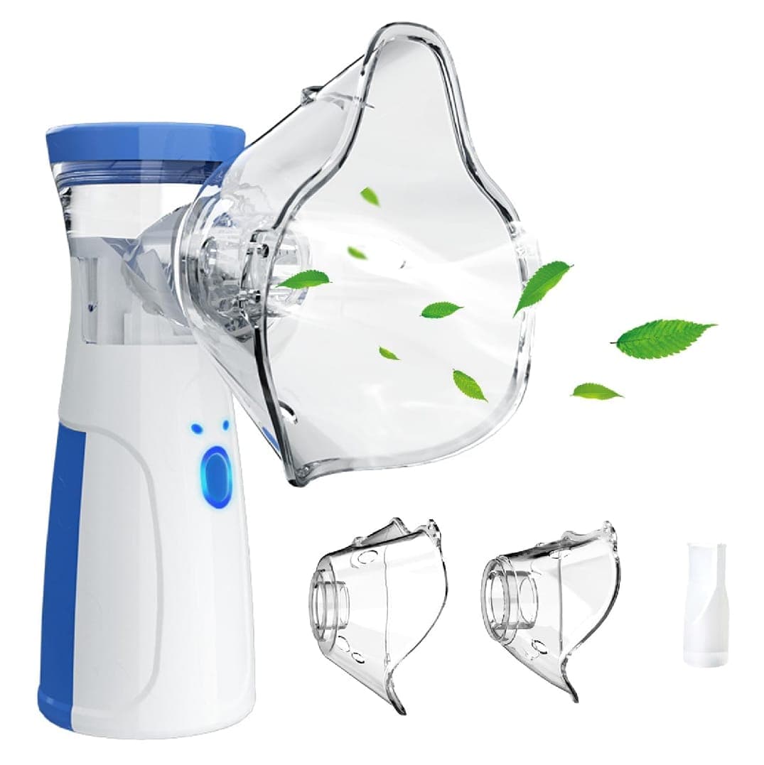 Portable Ultrasonic Rechargeable Mesh Nebulizer for Kids & Adults – Cool Mist Inhaler (Battery Not Included)