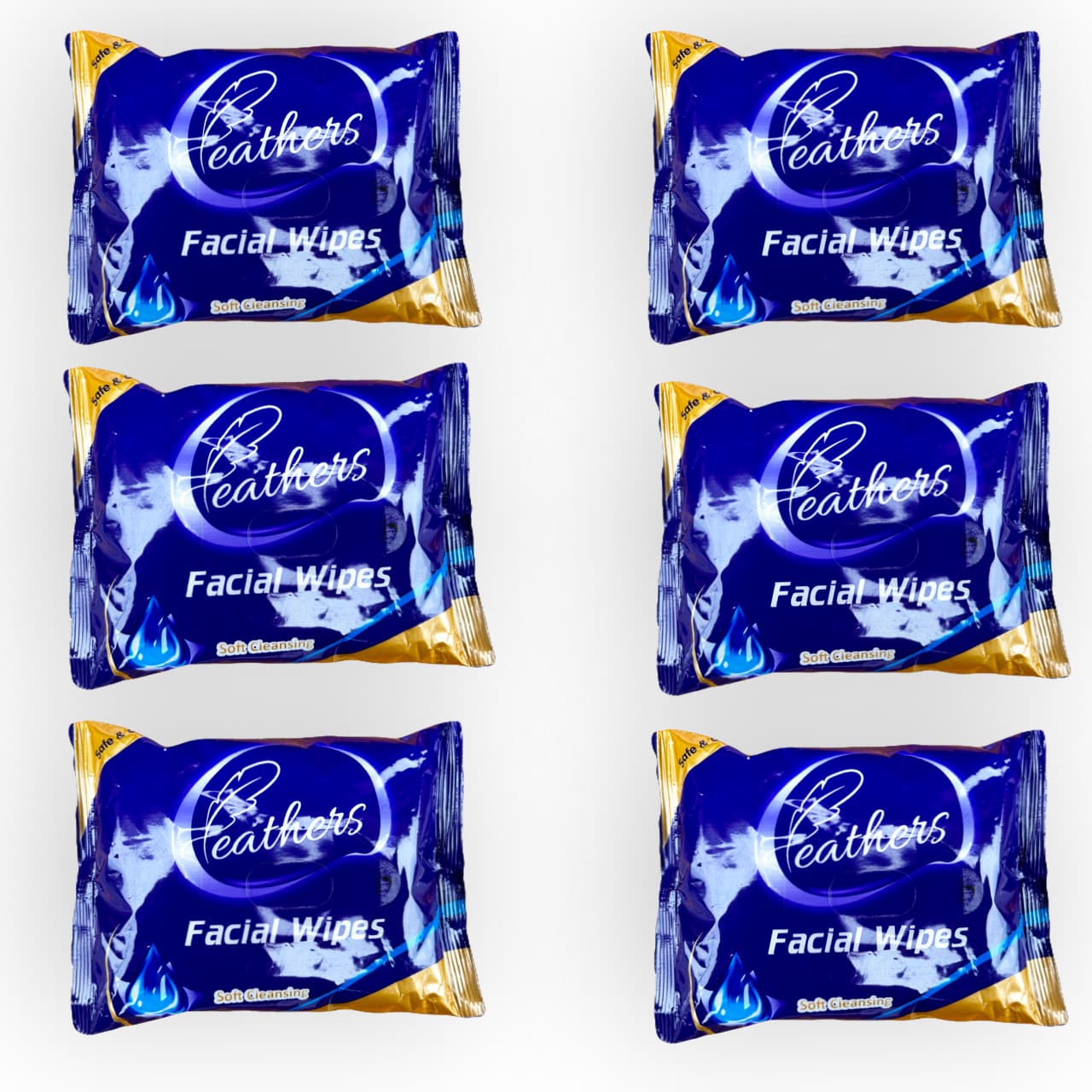 Feather Facial Wipes Pack Of 6