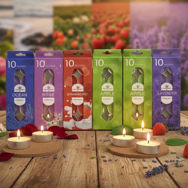 Unscented Tealight Candles 10 Pcs