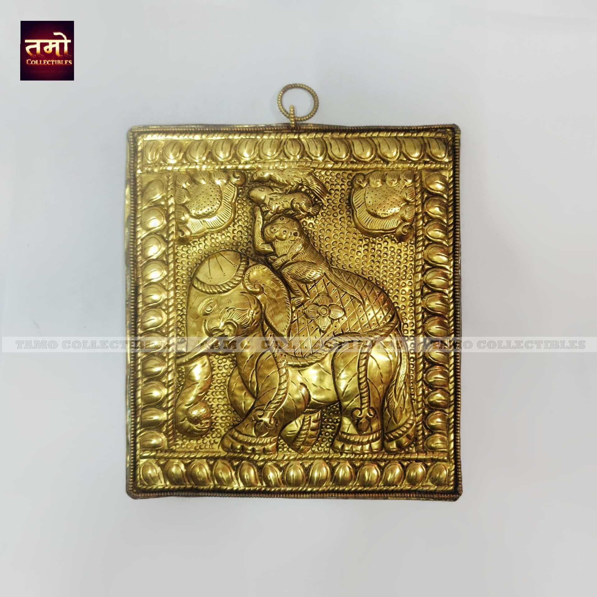 Brass Elephant Wall Hanger 7" 