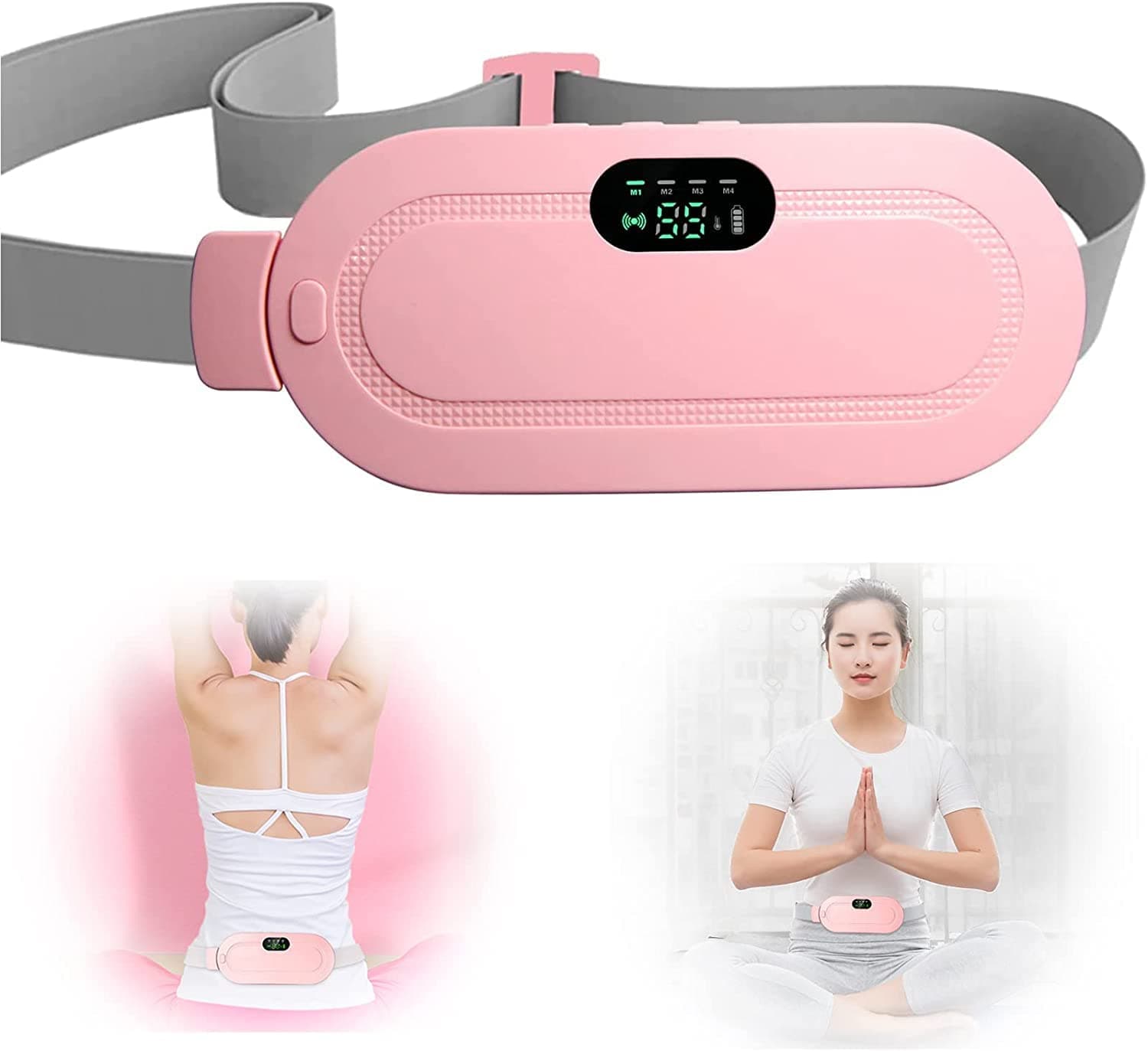 Rechargeable Period Pain Relieving Belt for Women with Heating Function