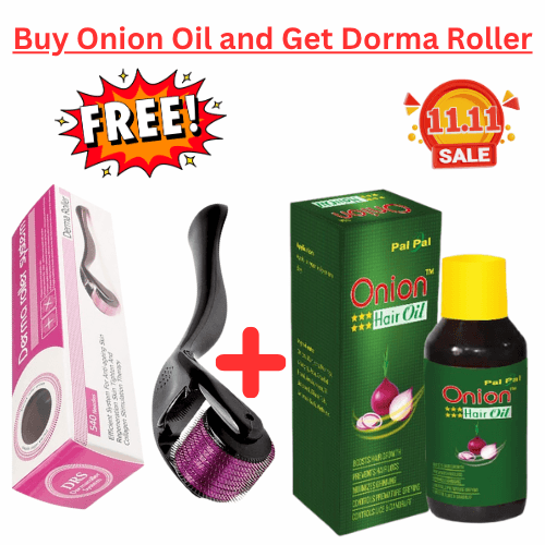 Onion Hair Oil For Hair Growth 100ml With Dorma Roller Free