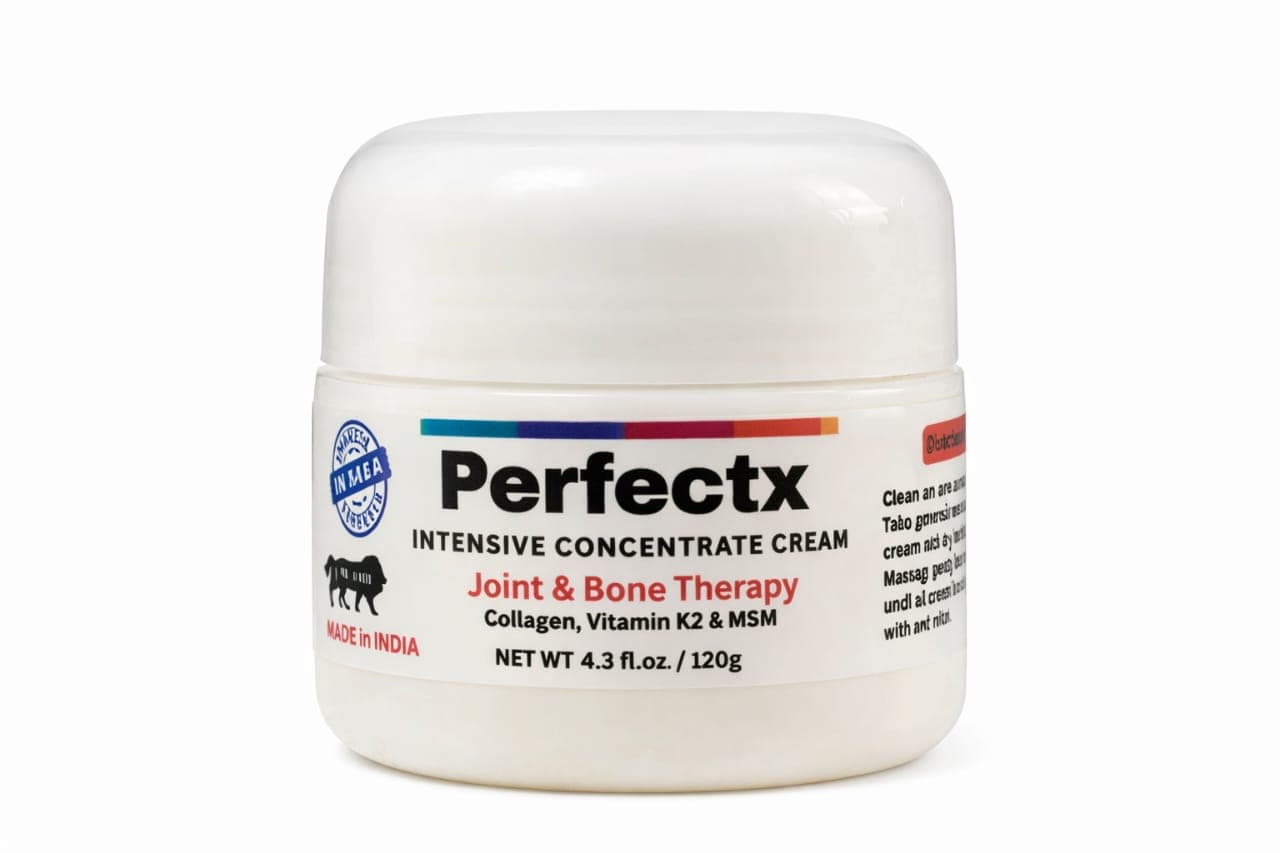 Perfectx Intensive Concentrate Joint & Bone Therapy Cream with Collagen, Vitamin K2 & MSM – Pain Relief Massage Cream (120g)