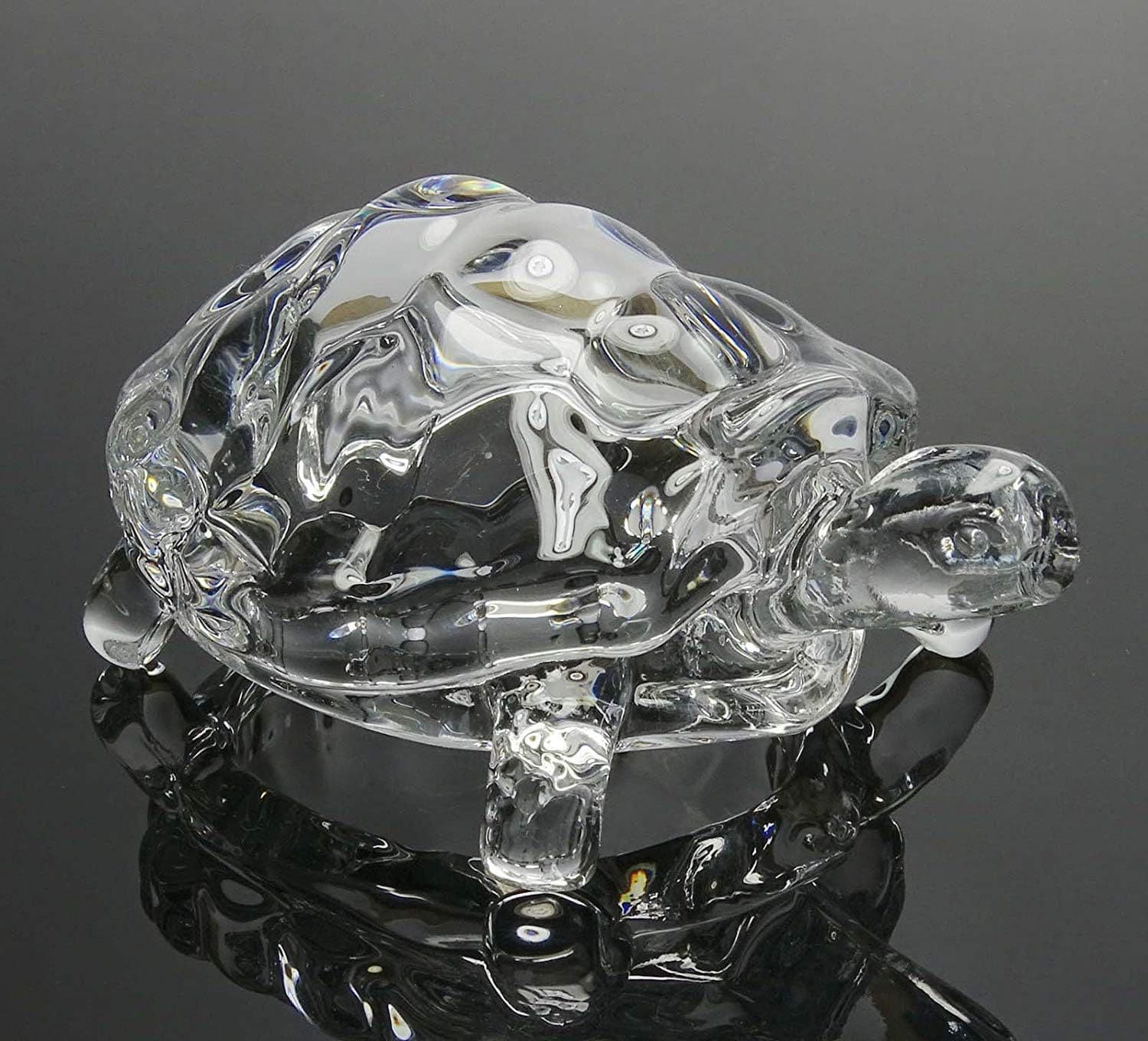 1 Pieces Of Small Chinese Fengshui Vastu Original Clear Crystal Turtle For Peace & Prosperity Lucky Gift of Better Health