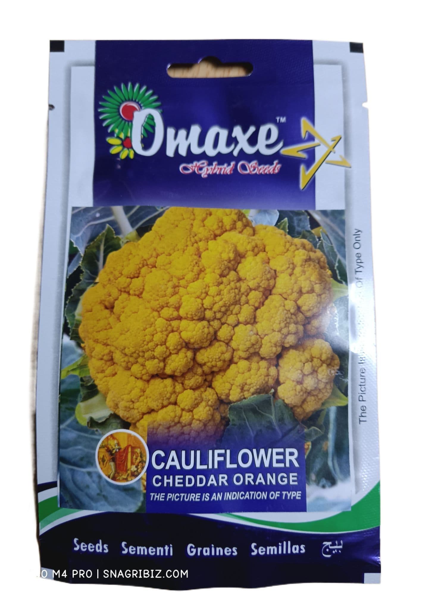 Cauliflower Ceddar Orange Vegetable Seed Packet - Orange