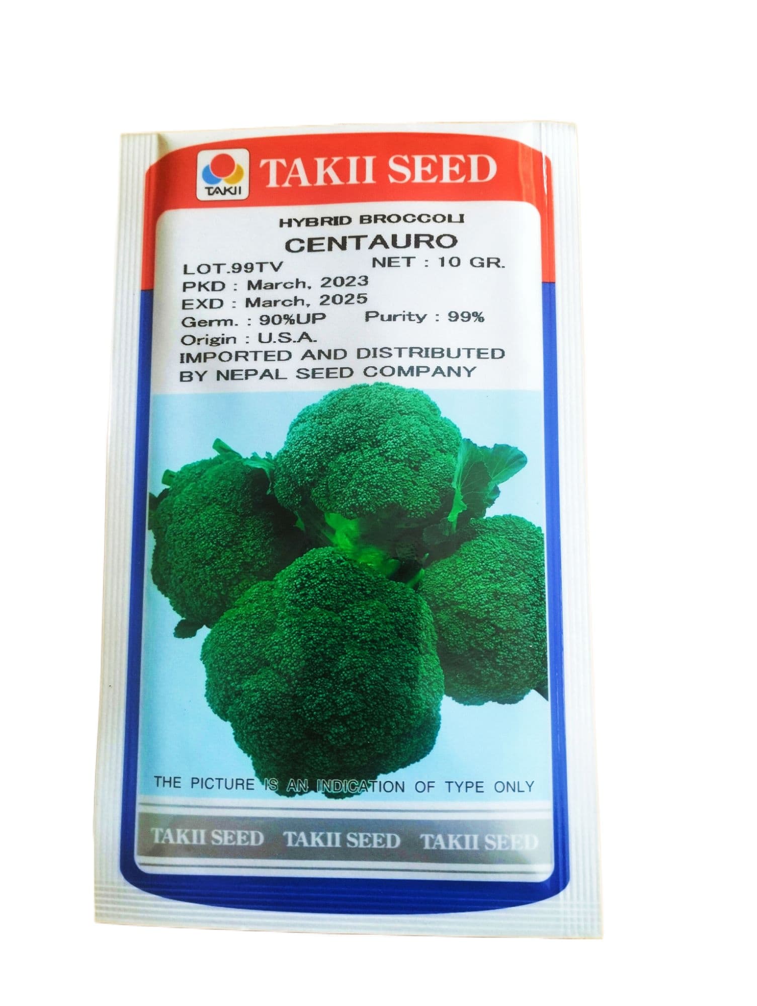1 Pieces Of Hybrid Broccoli Centauro Variety 10 gm Pkt