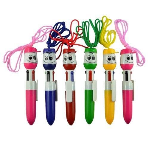 Smiley Face 4-in-1 Colorful Ball Pen – Multicolor