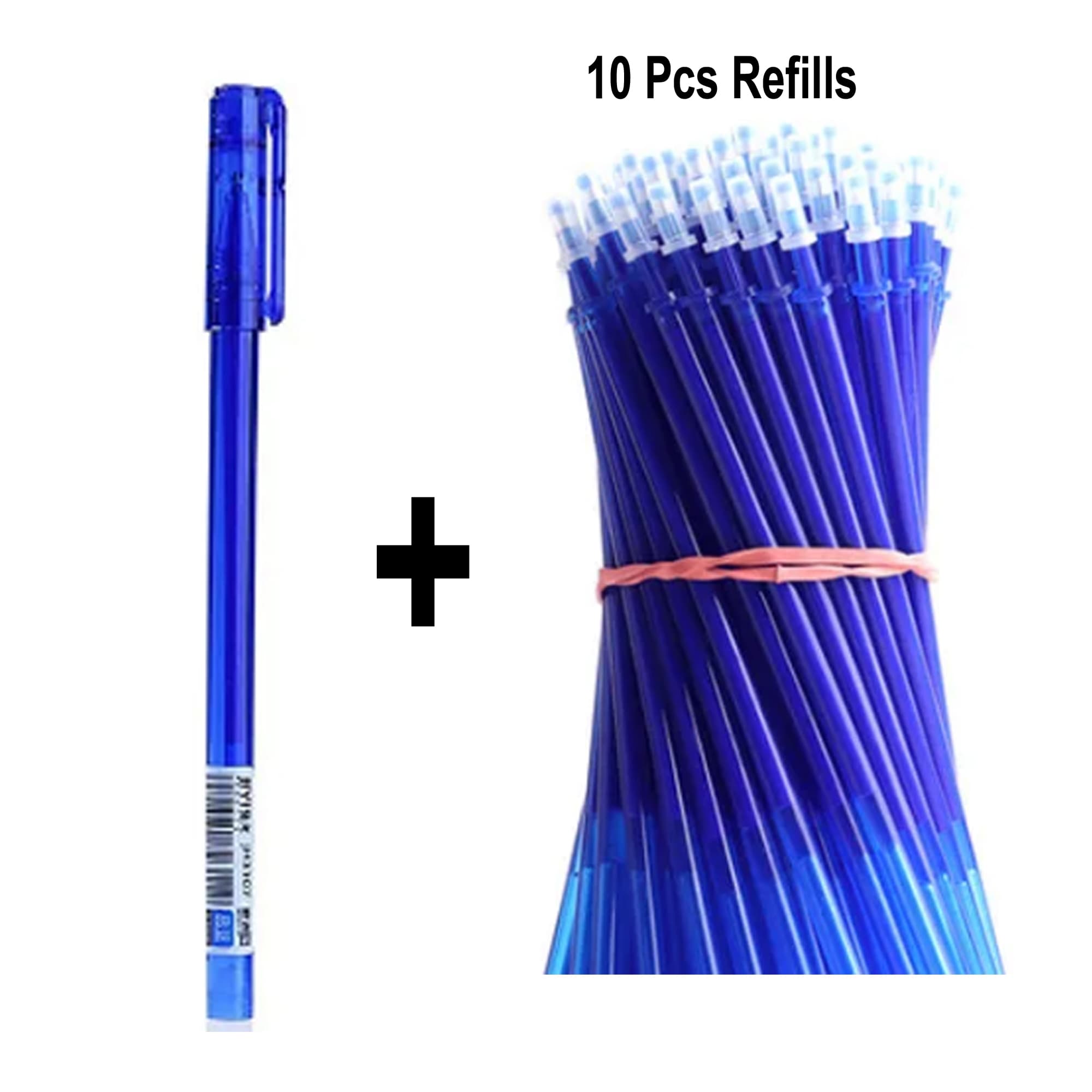 Blue Erasable Student Pen with 10 Extra Refills