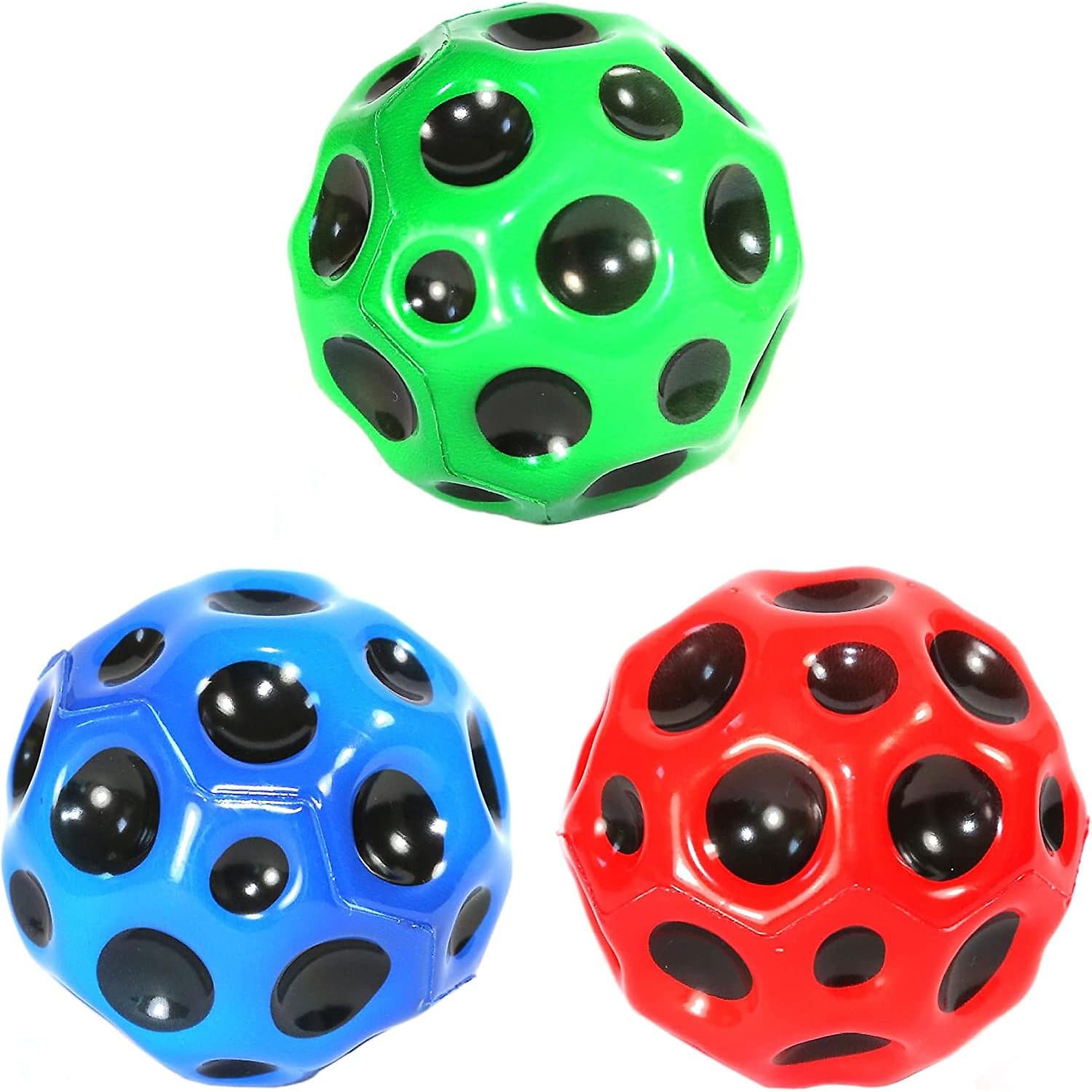 Multicolor Moon Crater Fidget Bounce Ball Anti-Stress Toy
