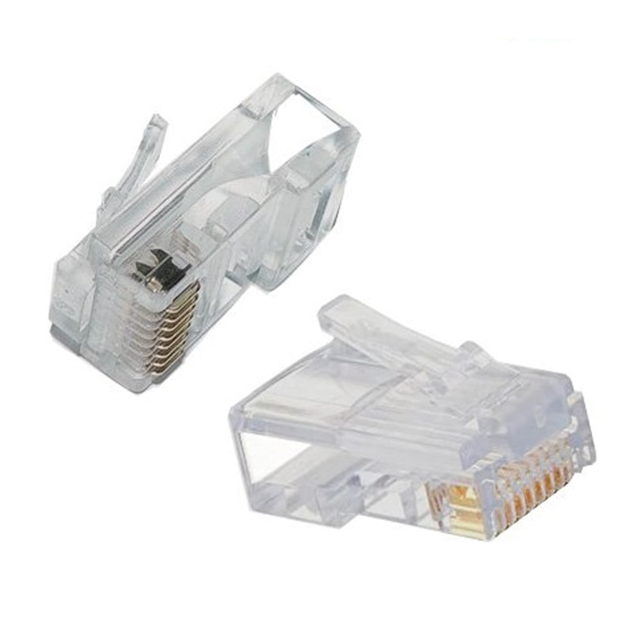 Rj-45 Clip Jack For Networking And CCTV Connection 10 Pcs - Clear