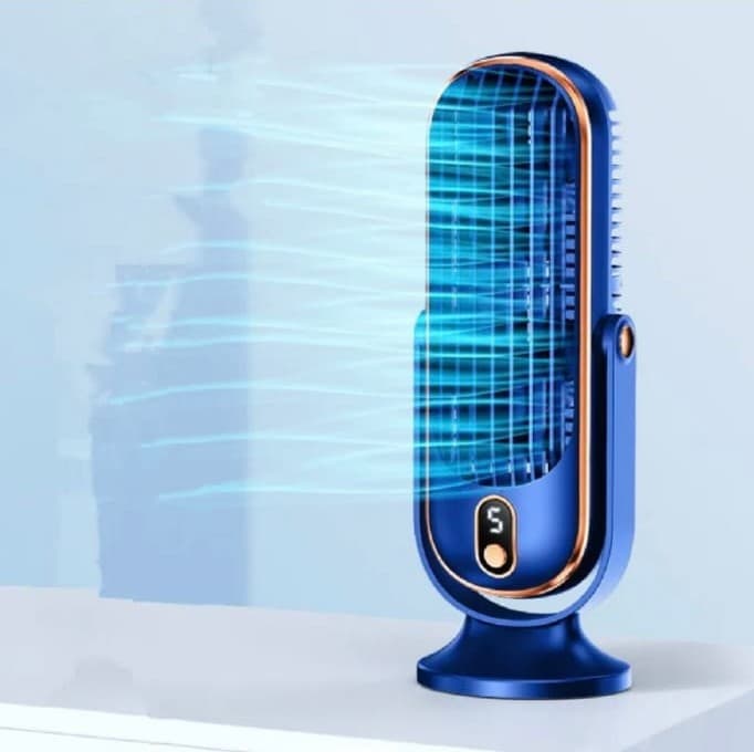 Dual Motor 5-Speed USB Portable Air Conditioner Fan - Multicolor