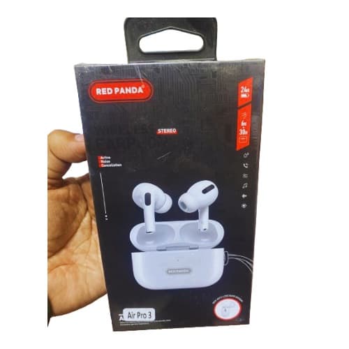 AirPro 3/4/5 Red Panda Wireless Bluetooth Headset - White