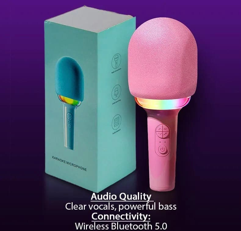 Wireless Karaoke Speaker & Handheld Mic – Portable Bass Party Machine