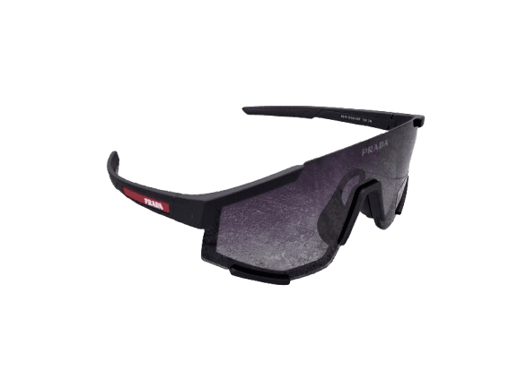 Trendy Black Polarized Sports Sunglasses with Frame & Box