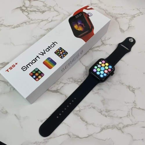 T55+ Smartwatch - Black & Pink