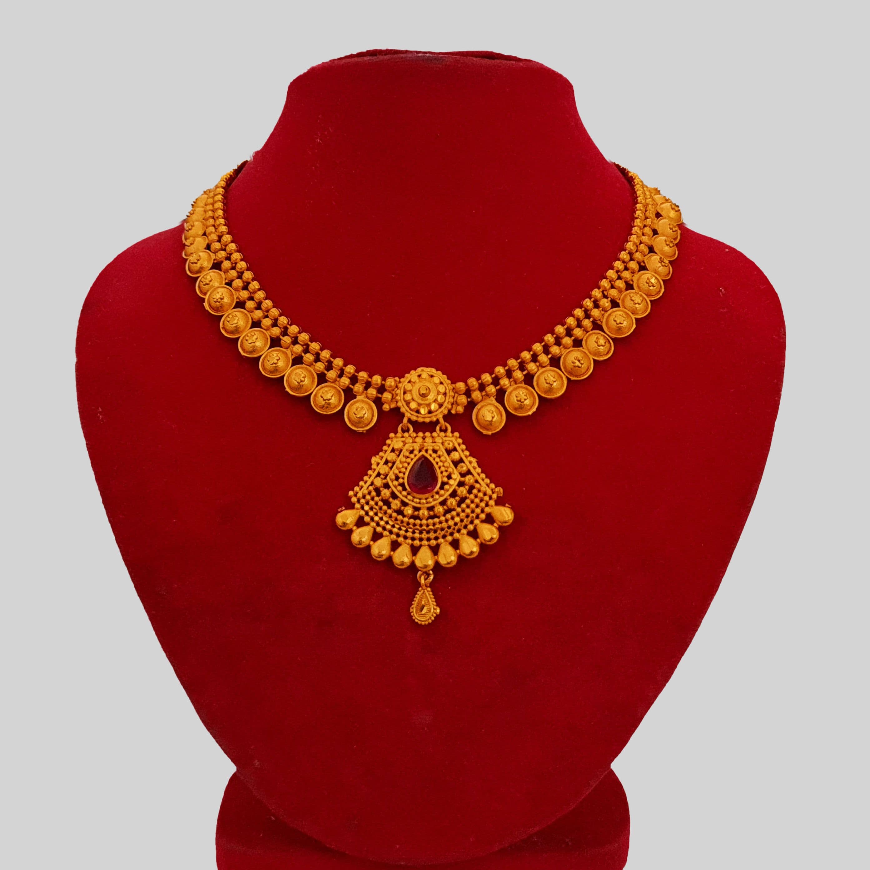Heavy Gold Plated Mini Haar Bridal Necklace | Exquisite Nepali Wedding & Party Jewelry for Women