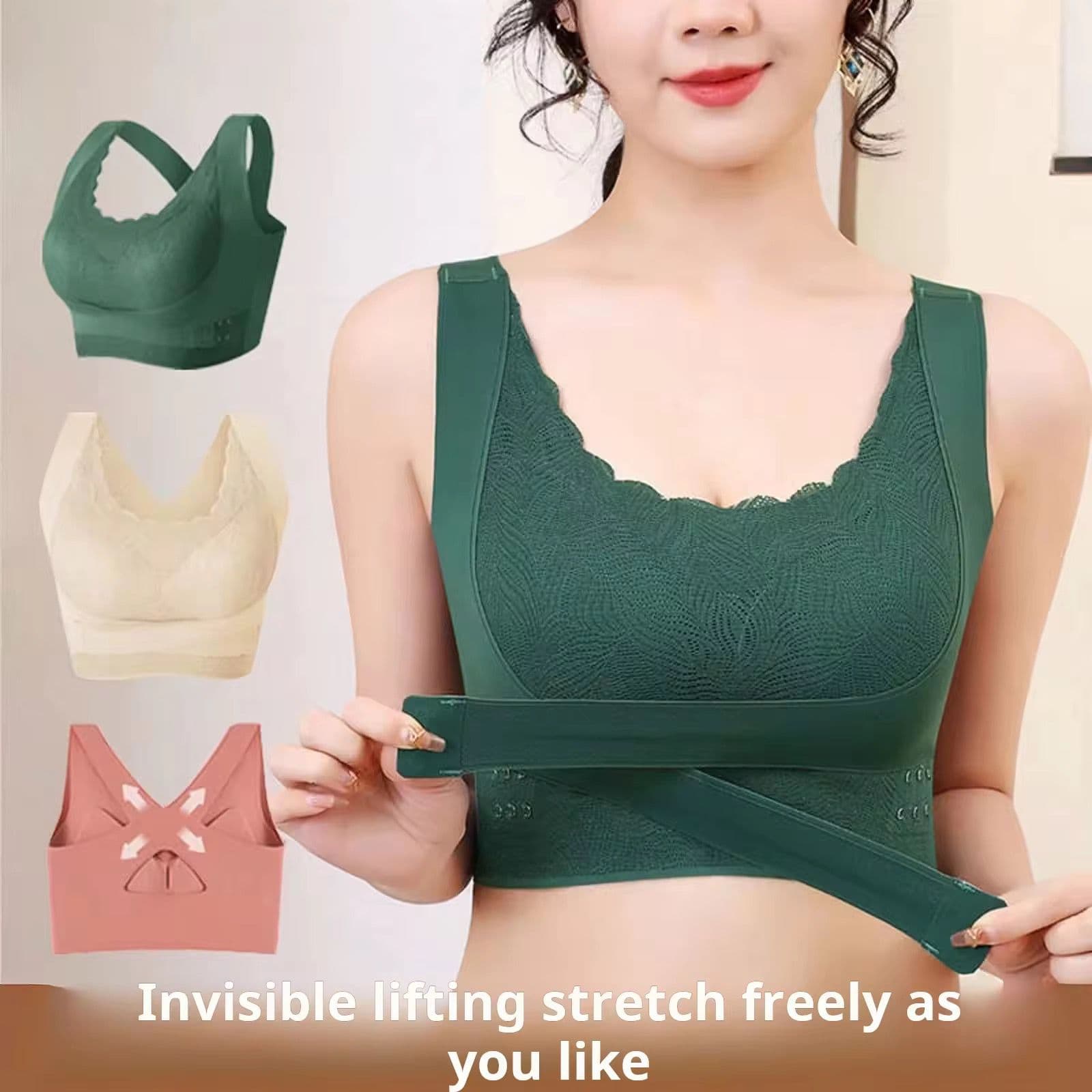 Adjustable Side Buckle Seamlesss Net Sport Bras For Women
