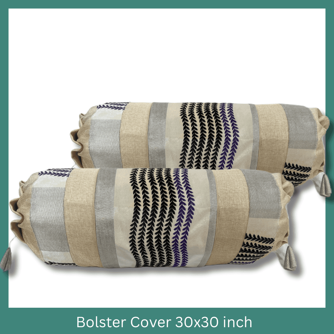 White Shine Bolster Covers - 2 pcs & White