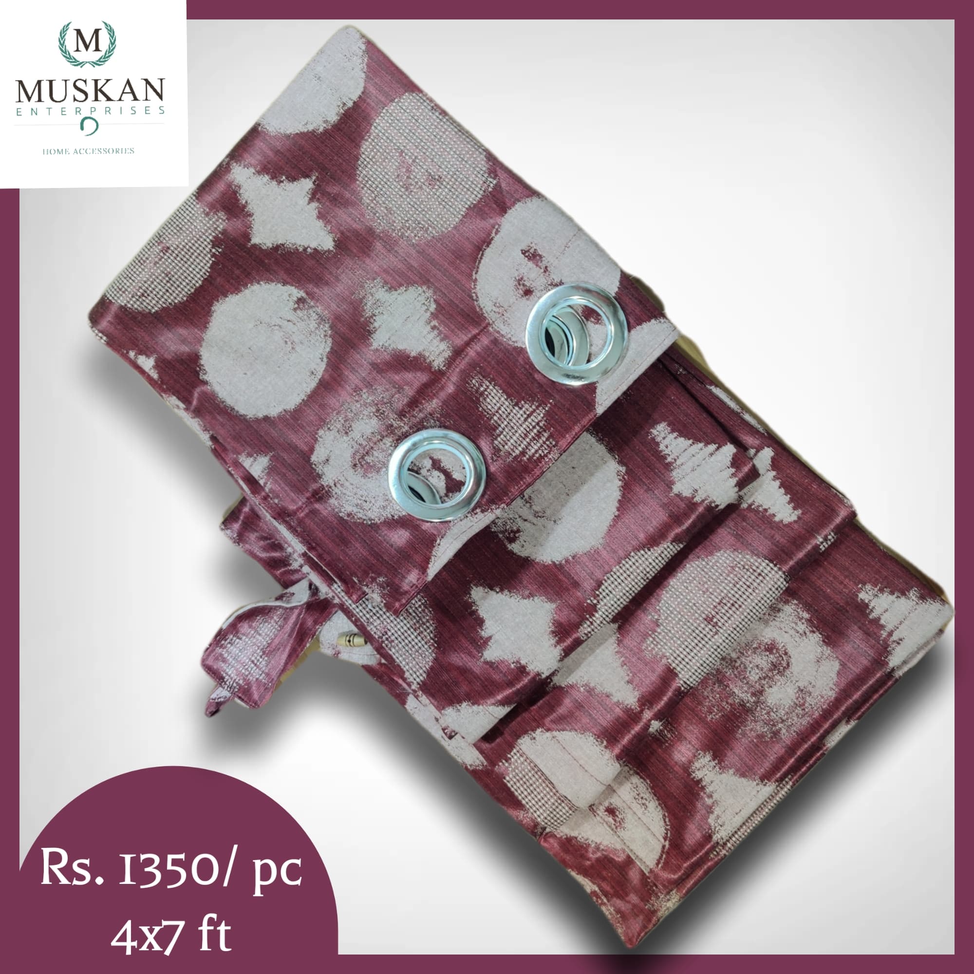 Luxury Curtain - 4x 7 ft -1 pc