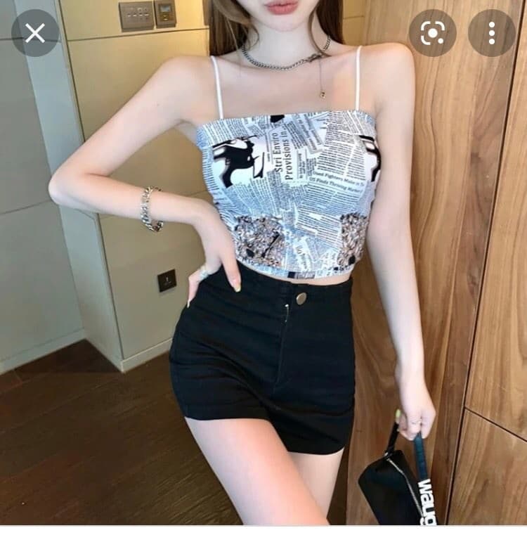 Women’s Summer Sleeveless Crop Bustier Tank Top