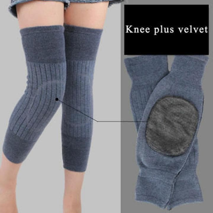 Unisex Fur Lined Knee Warmer for Pain Relief