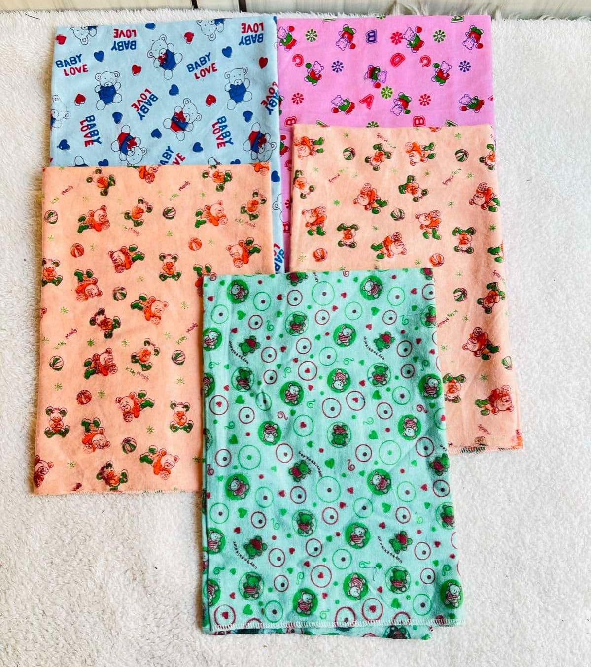 5 Pcs Colorful Baby Nappy Clothes - Multicolor