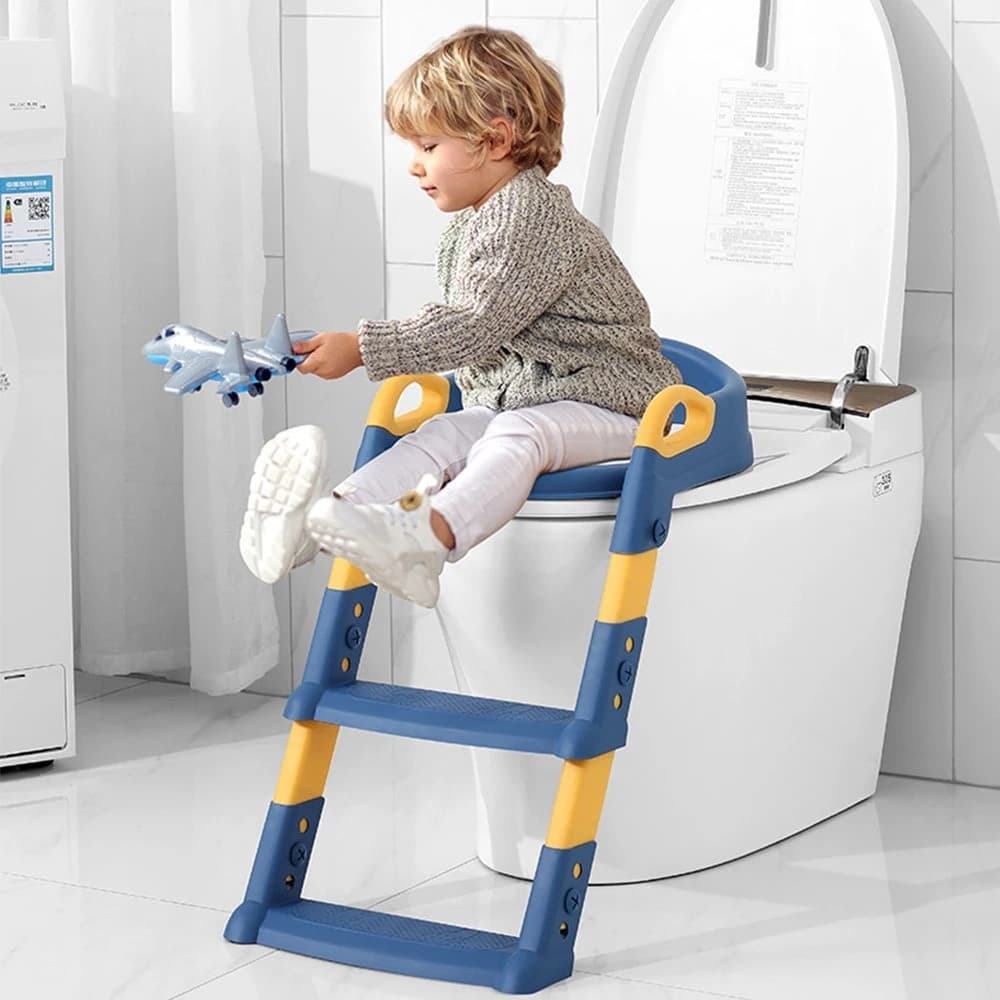 Kids Commode Potty Toilet Training Ladder Seat