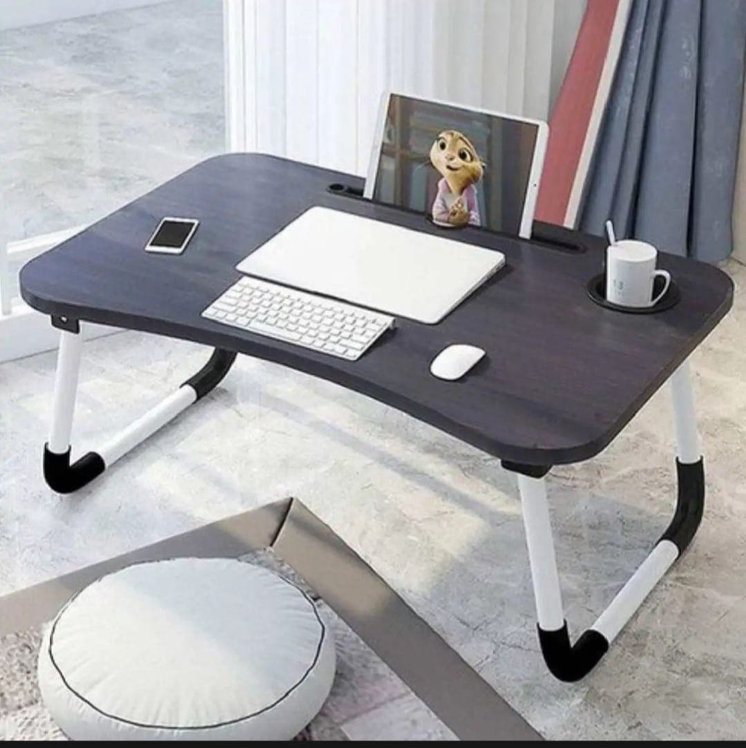Foldable And Portable Multipurpose Laptop Table and Study Table - Black