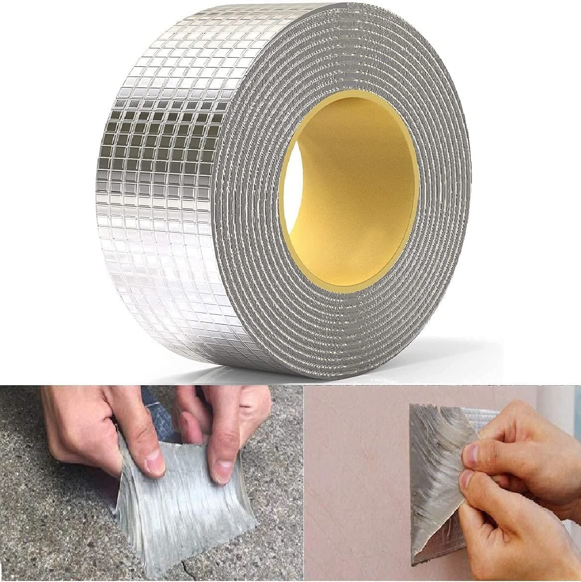10m White Aluminium Watertight Flashband Adhesive Tape - Multicolor