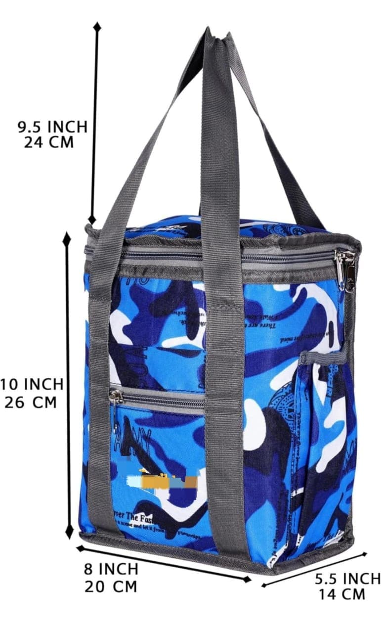 Polyester Lunch Tiffin Bag – Unisex, Pack of 1 - Multicolor
