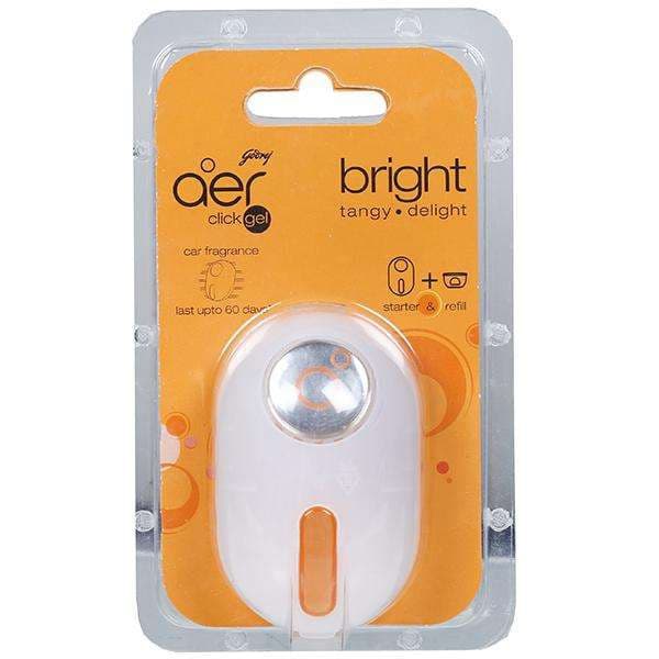 Godrej Aer Click Car Fragrance Starter & Refill Blister Pack Bright Tangy Delight - 10g