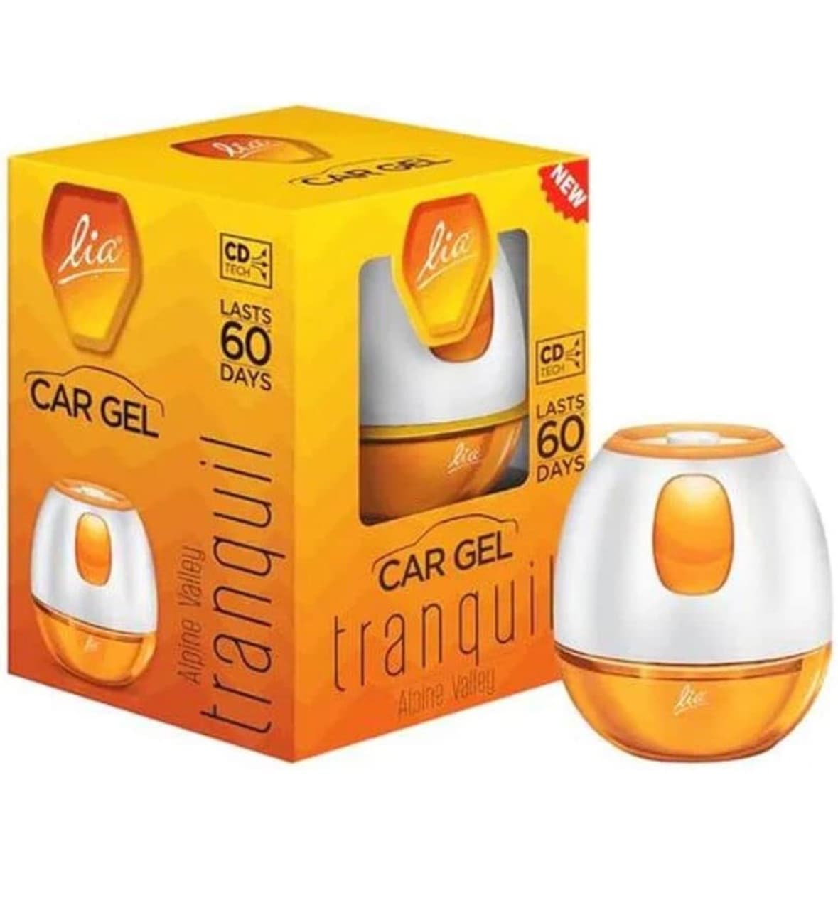 Lia Dashboard Gel Car Air Freshener, Last Upto 60Days - Alpine Valley (1 Pcs)