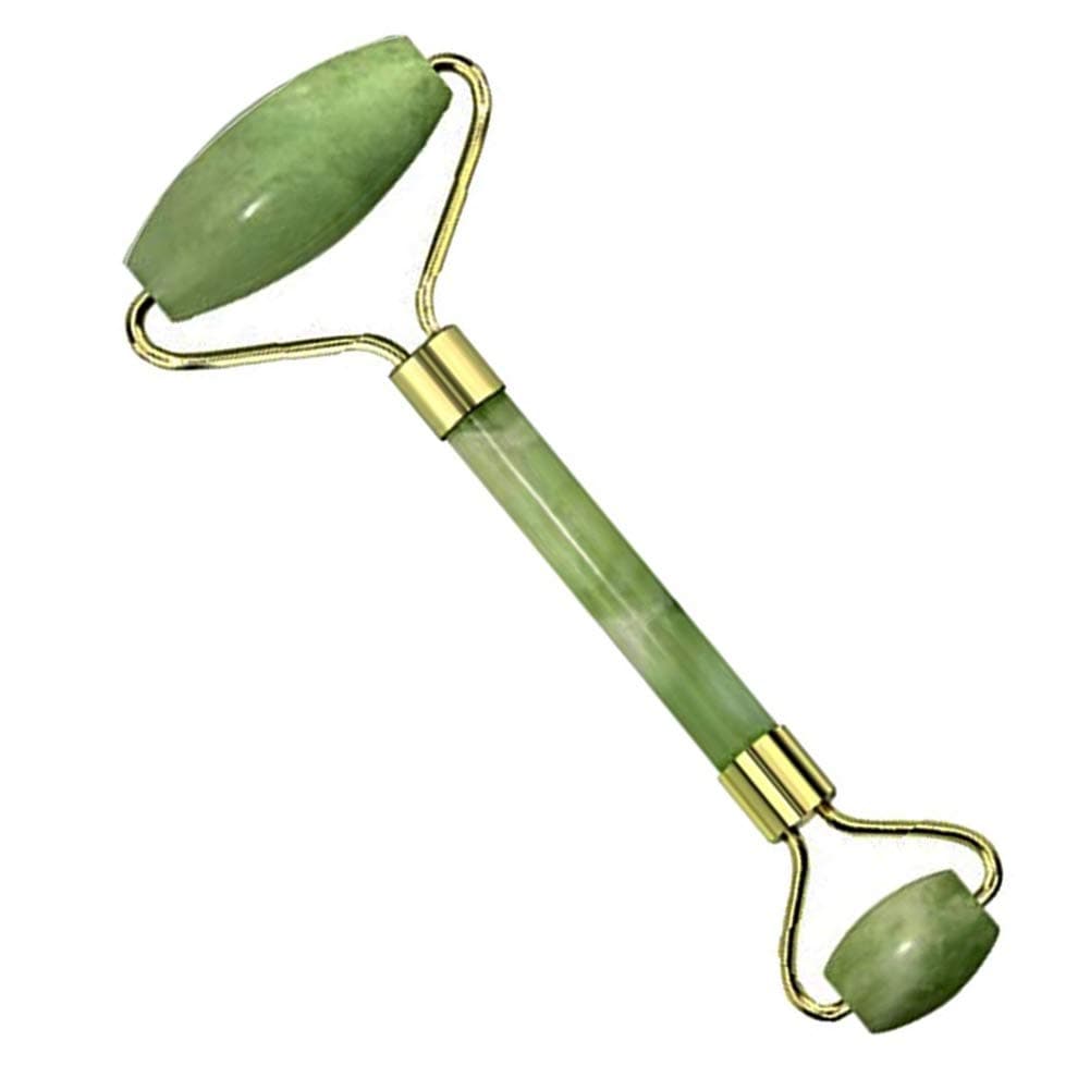 Natural Green Jade Facial Roller & Gua Sha Massage Set